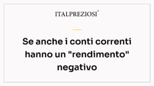 Se anche i conti correnti hanno un "rendimento" negativo